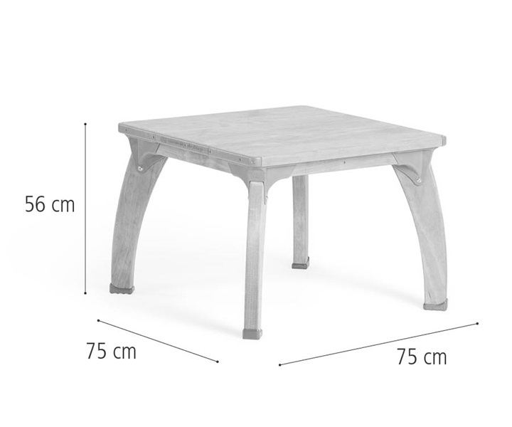 Square Outlast play table dimensions