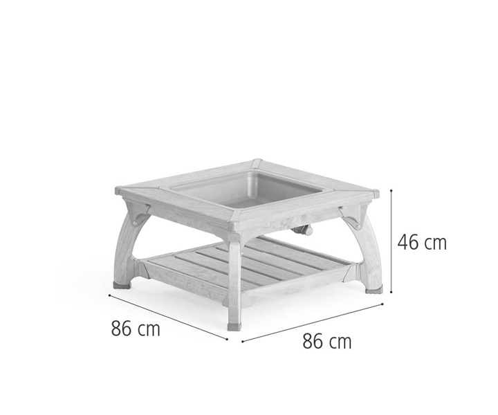 W422 Outlast single water table 46 cm dimensions
