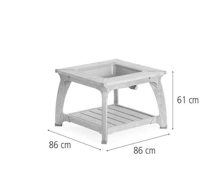 W423 Outlast single water table 61 cm dimensions
