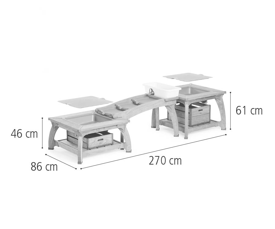 W443 Outlast cascade play centre single dimensions