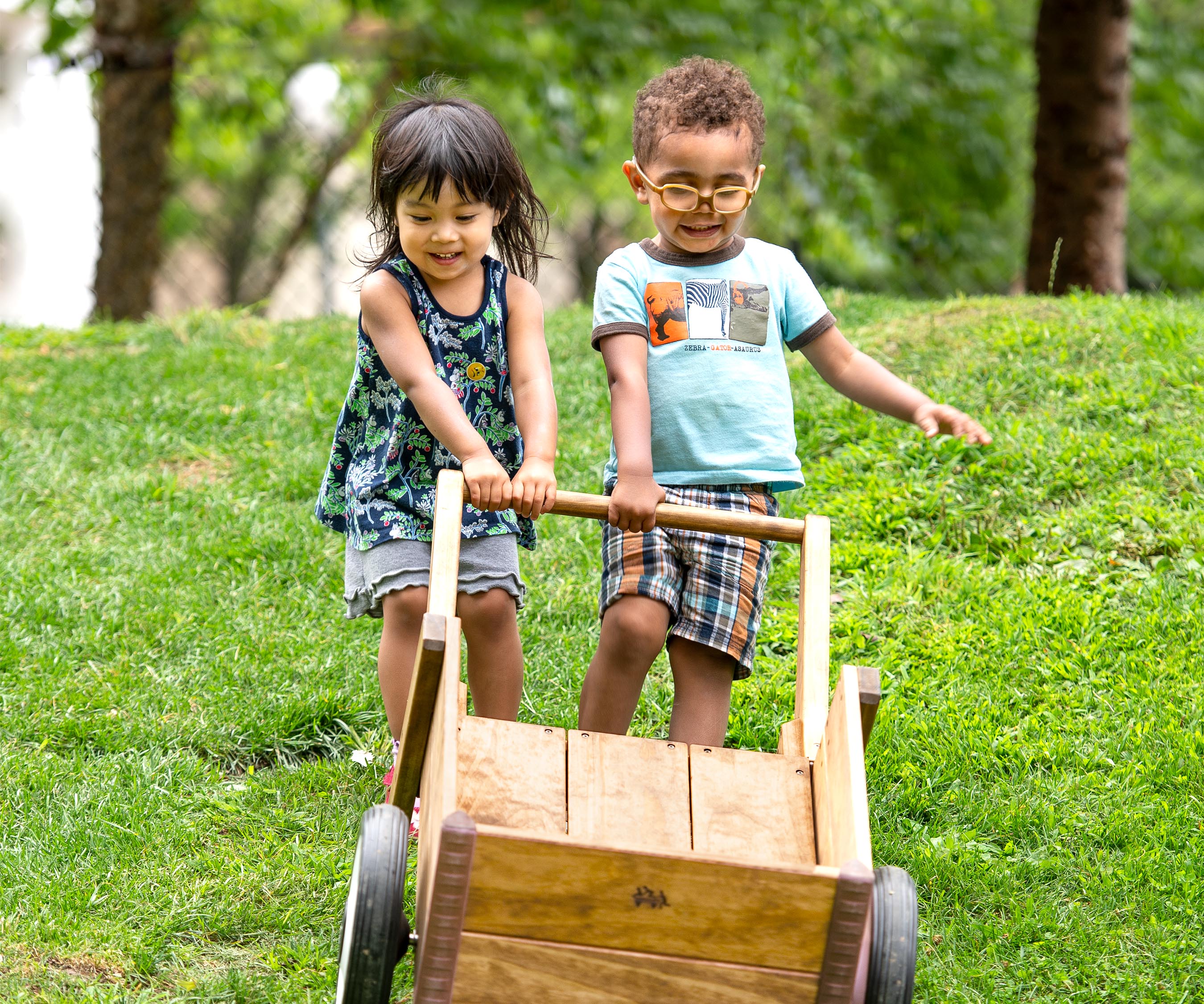 Children s wooden wheelbarrow Two wheel wheelbarrow for children