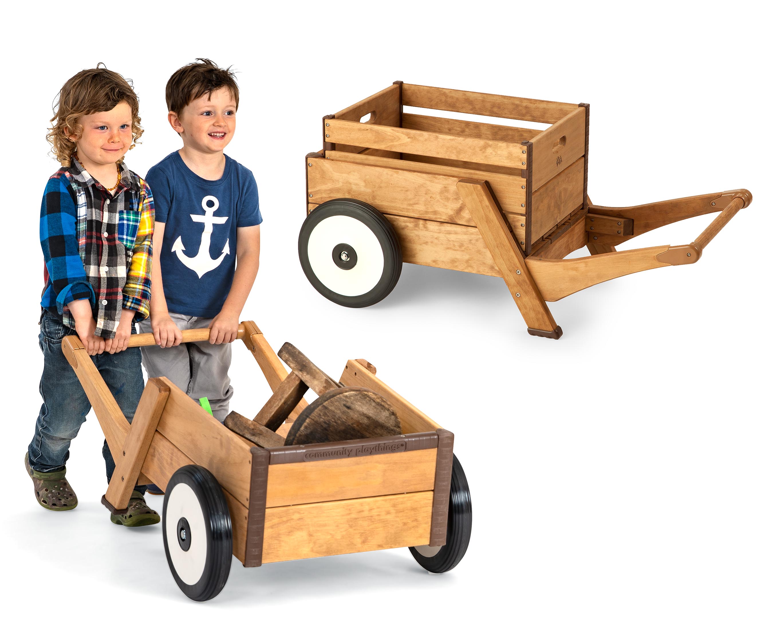 Childrens wooden sale wheelbarrow