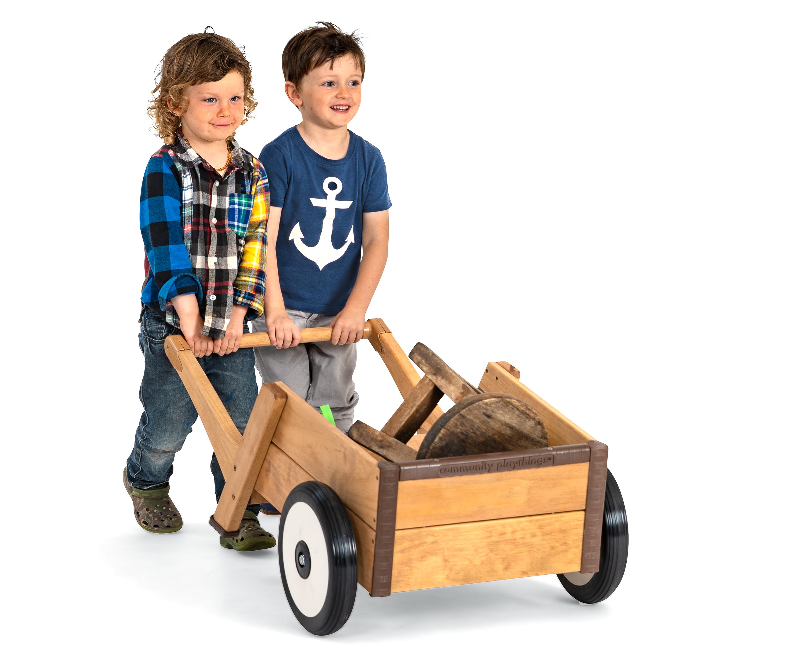 Kids wooden wheelbarrow top