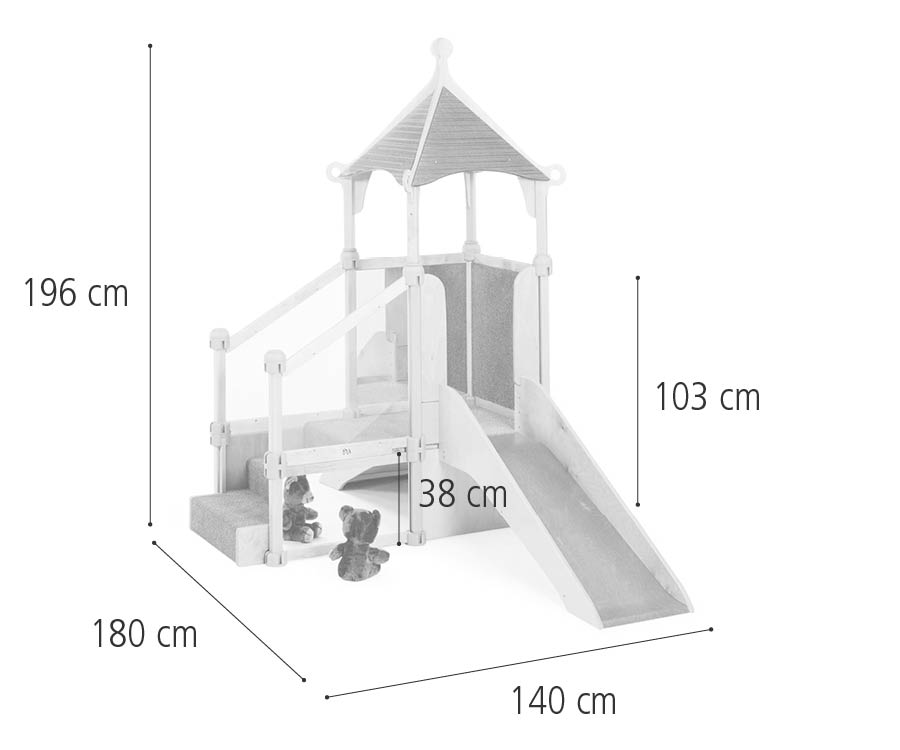 G816 Climb and slide with roof dimensions