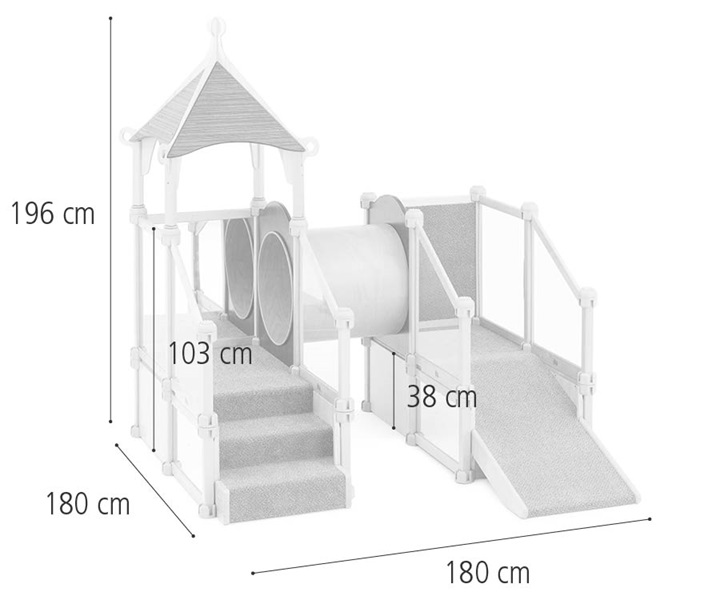G858 Gnome home with ramp dimensions