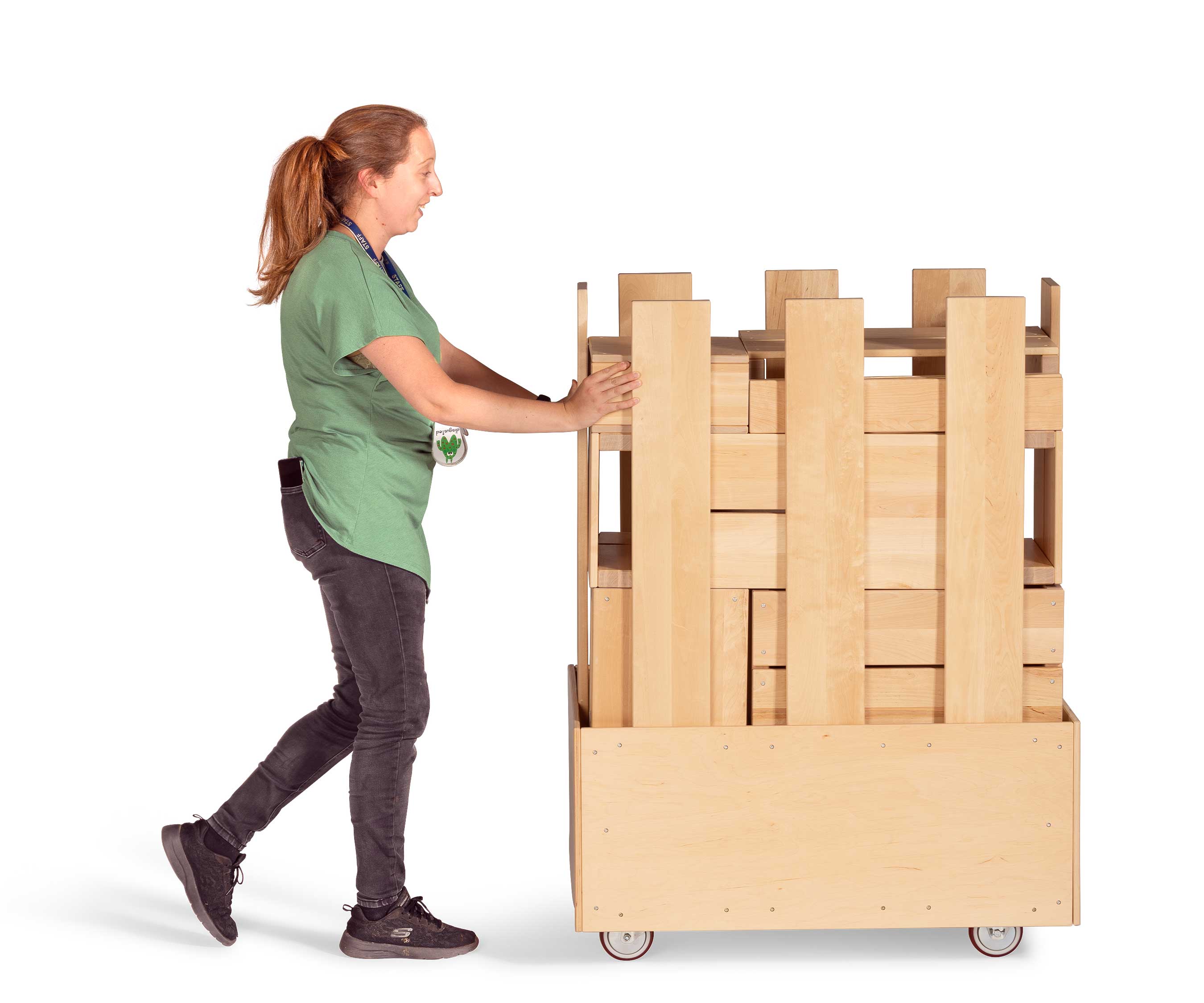Wooden block trolley clearance