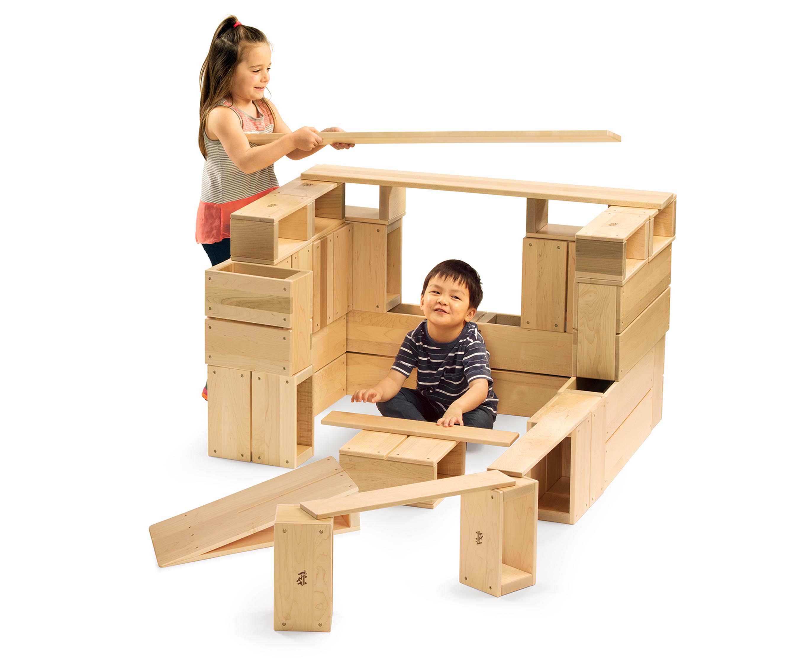 Half school set of hollow blocks