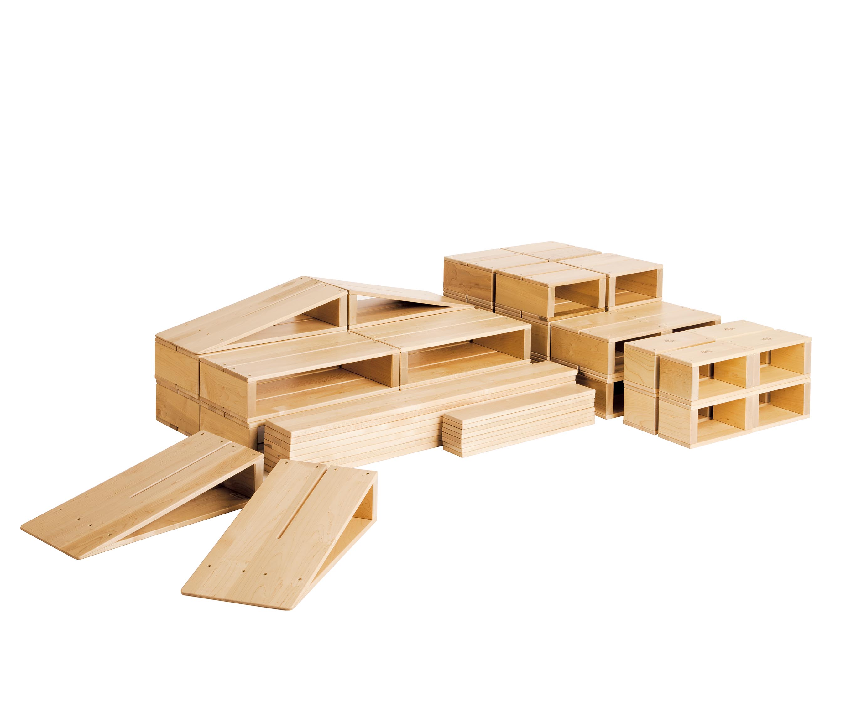 Pre school set of hollow blocks
