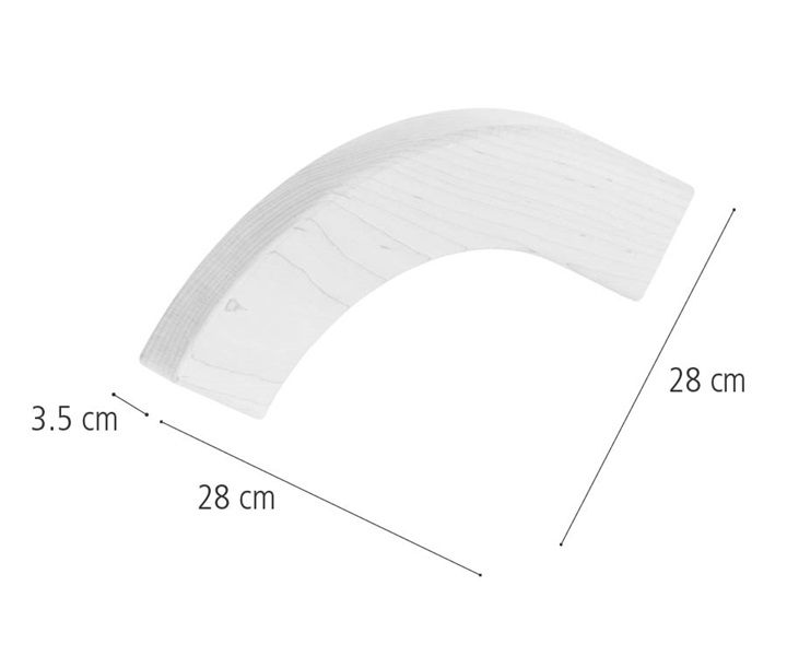 G517 Set of 4 Unit block elliptical curves dimensions