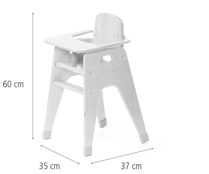 D130 Doll high chair dimensions