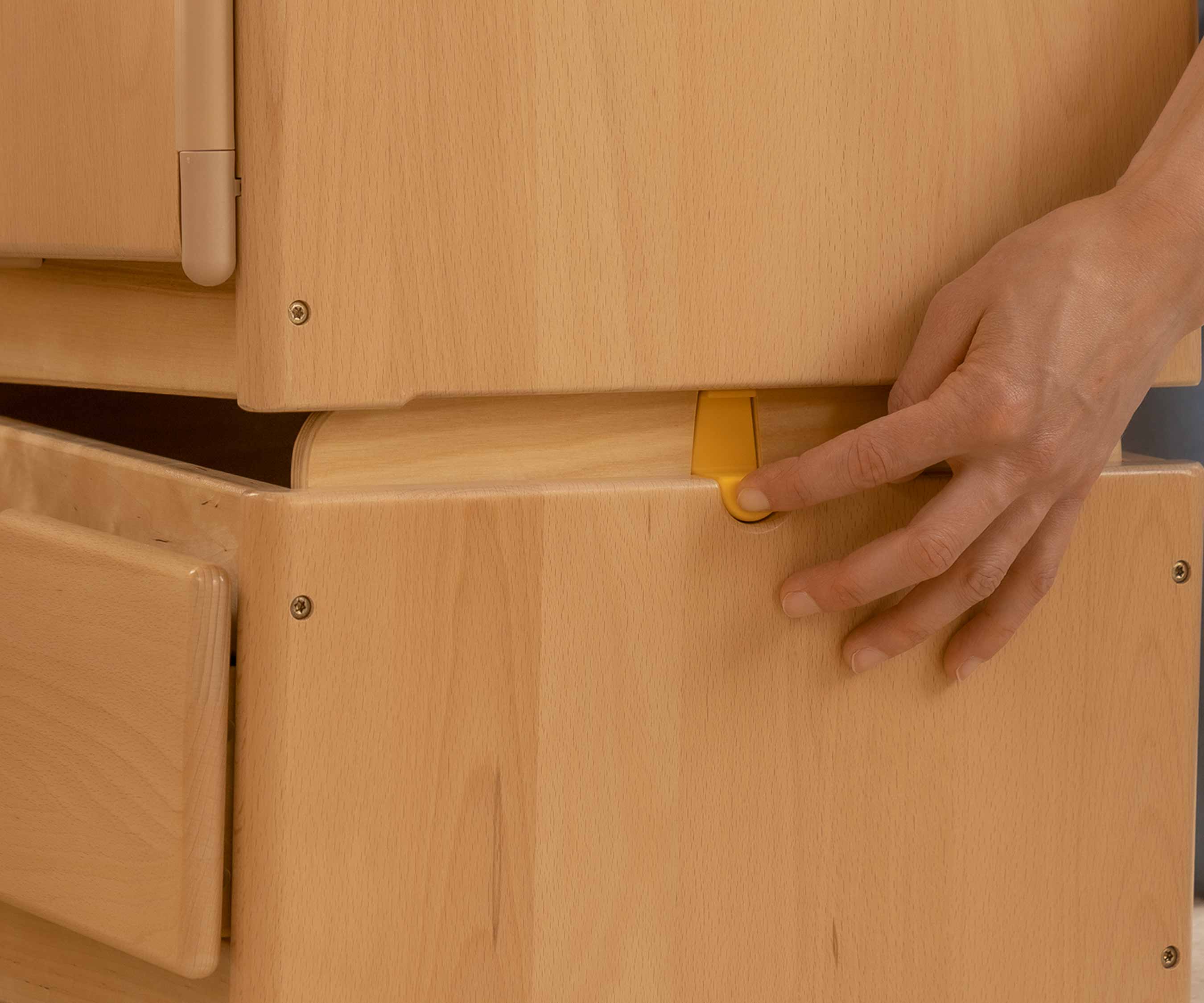 Play furniture release button