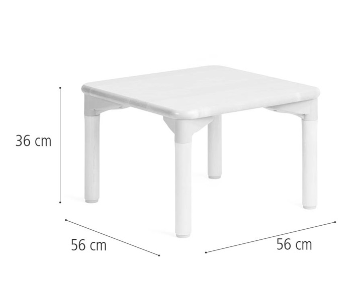 Square play table dimensions