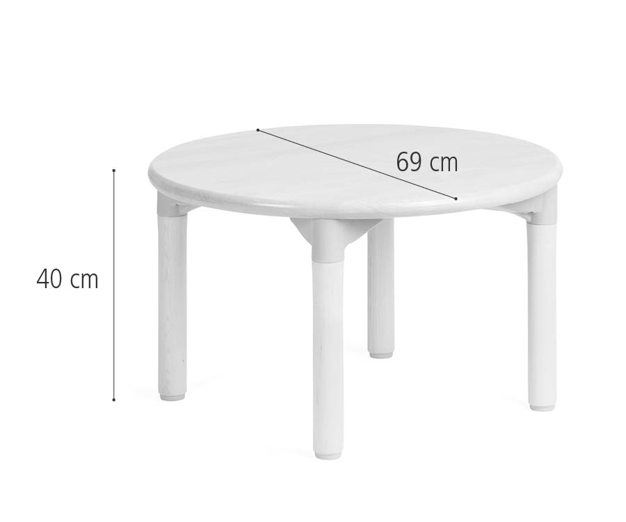 Round play table dimensions