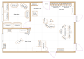 2D plan of a Baby Room for 0-15 months