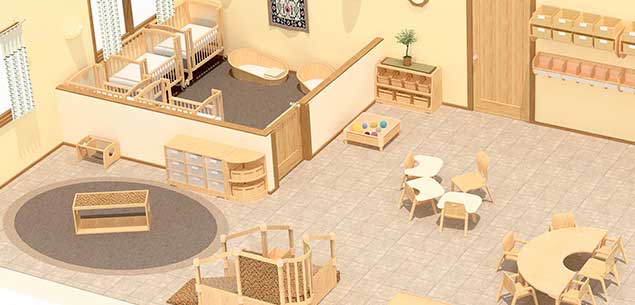 rendering of a Baby Room for 0-15 months