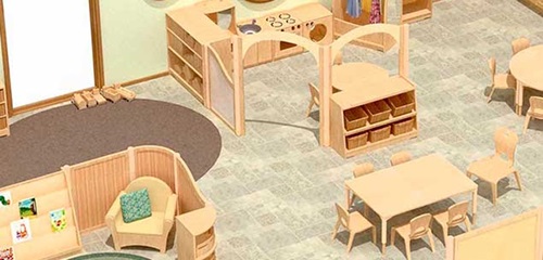 sample plan of a two to four year old room for planning your nursery