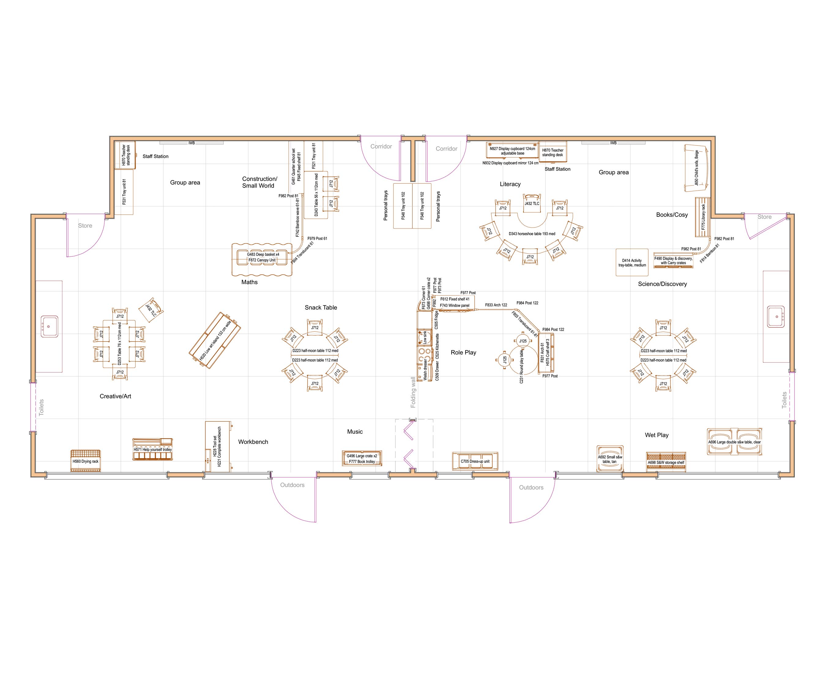 reception room layout for planning a nursery