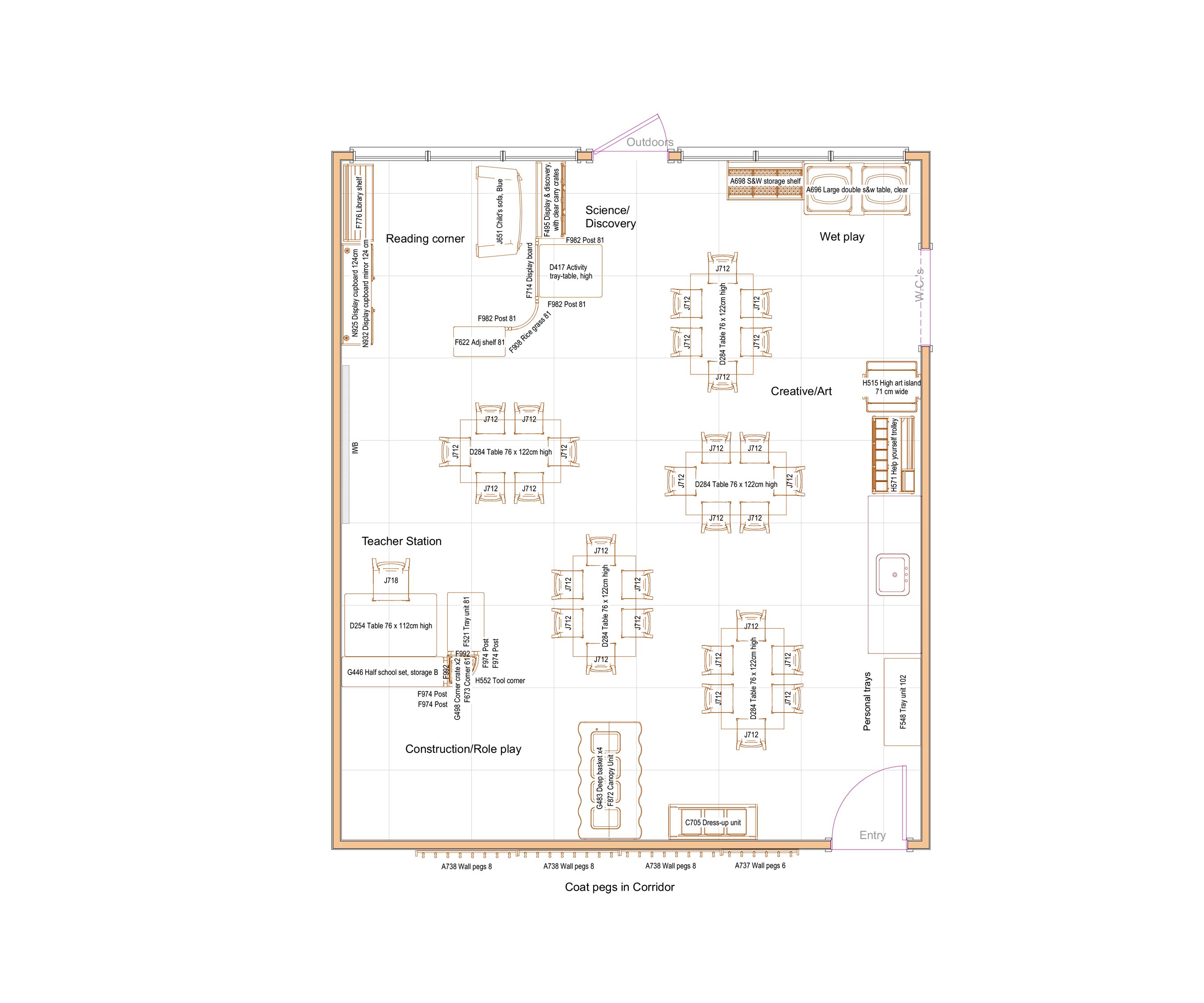 year one layout for planning a classroom