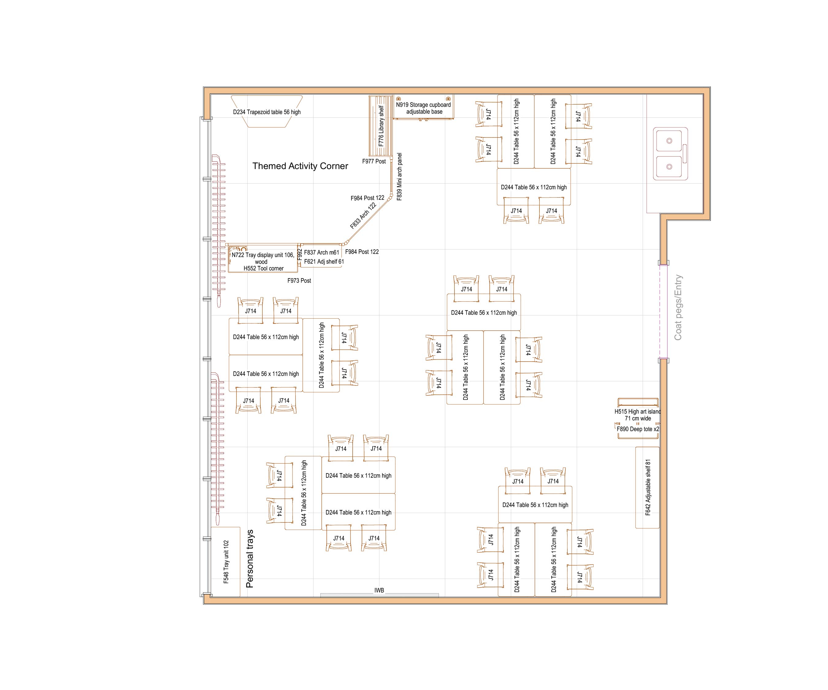 Year 4 floorplan for planning a nursery