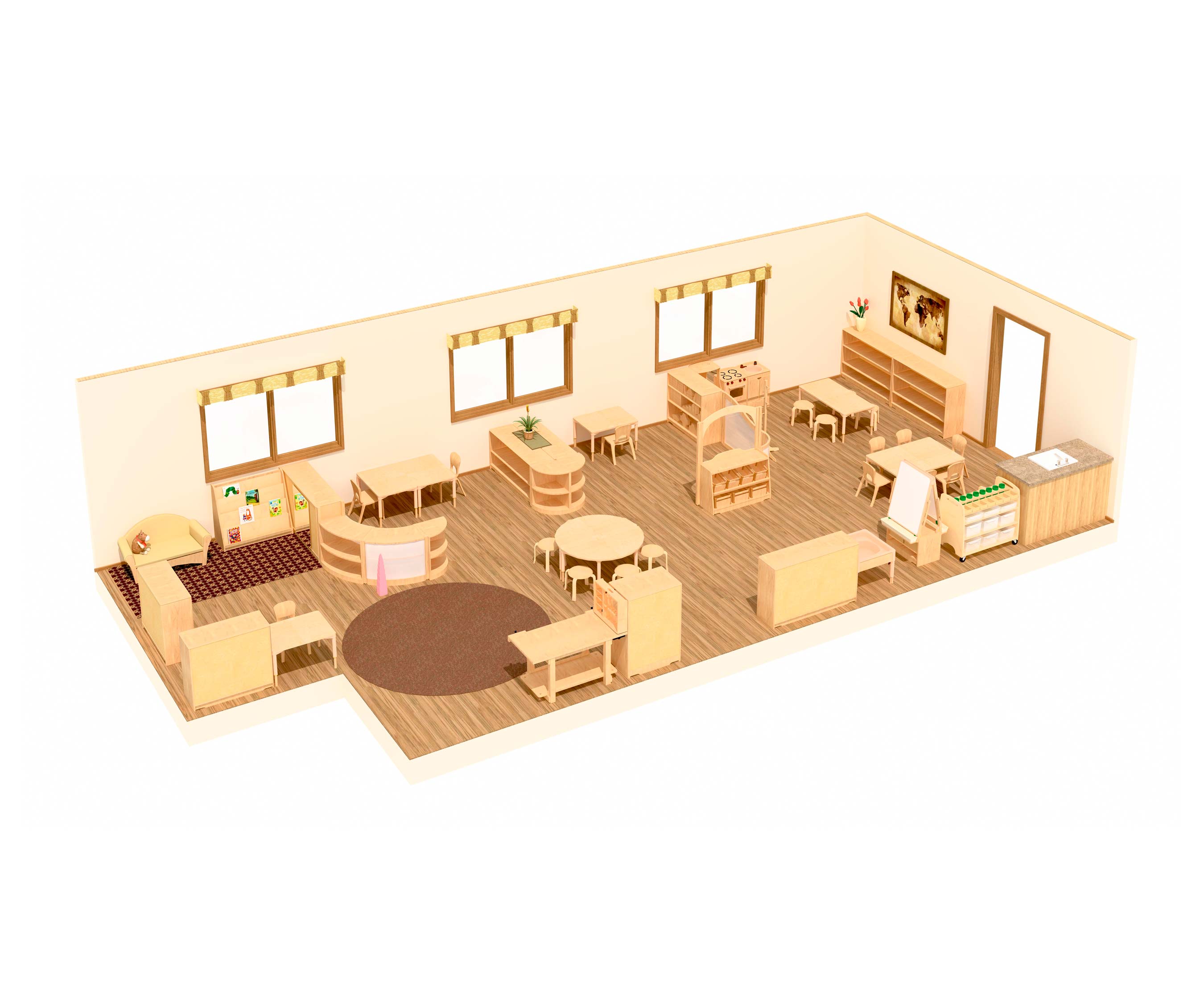 Montessori classroom 2-5s 3D