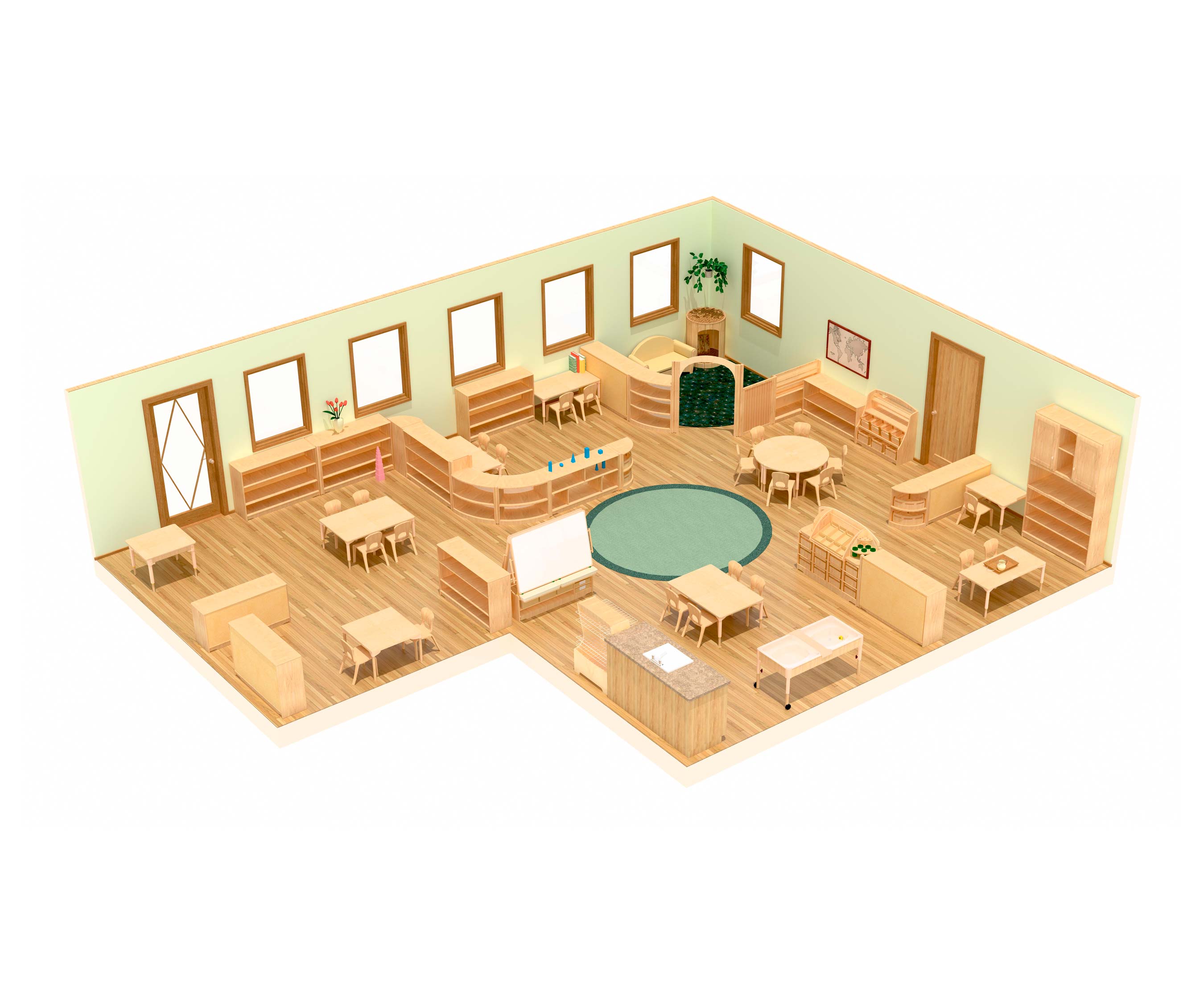 Montessori classroom 2-5s 3D