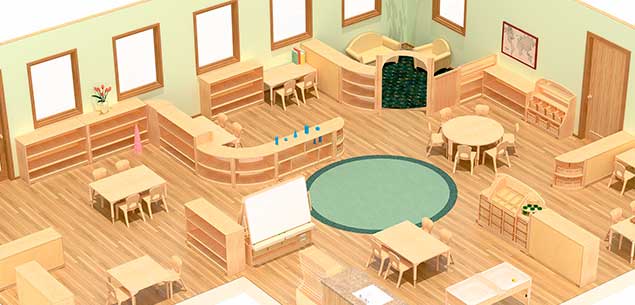 Montessori classroom 2-5s