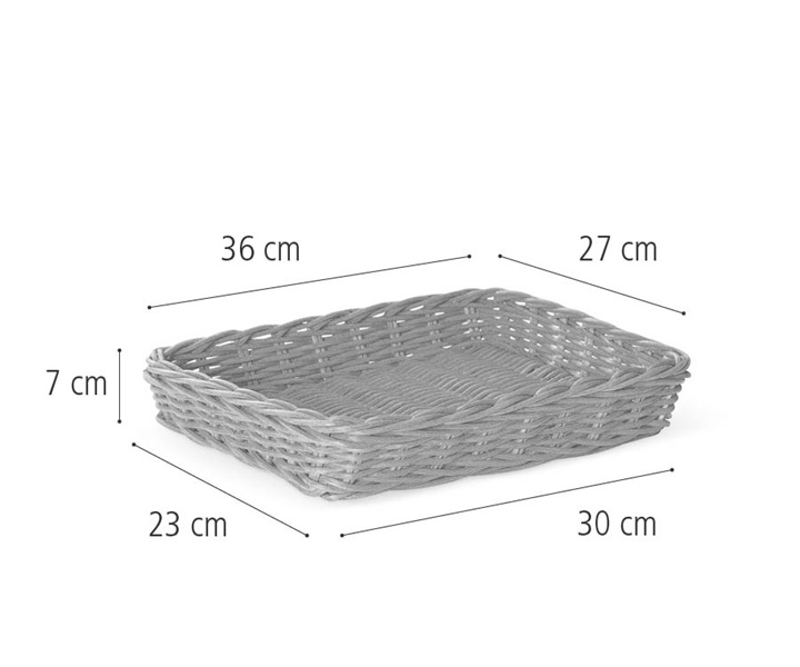 G484 Basket, Shallow dimensions